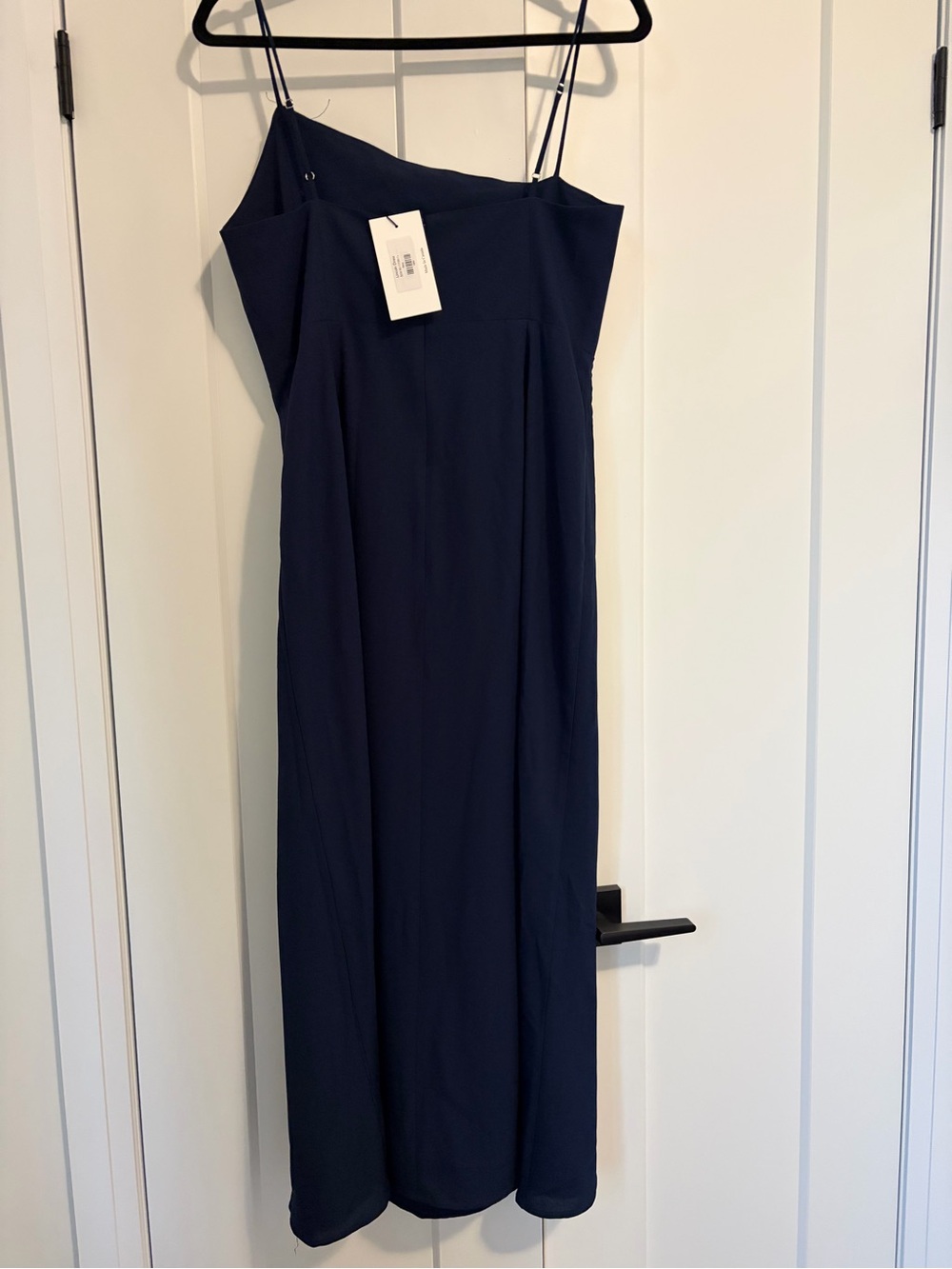 NWT Park and Fifth Lincoln Navy Asymmetrical Slip Dress - Picture 3 of 4